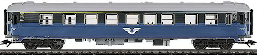 [MAR-43771] Märklin 43771- Voiture voyageurs pour trains rapides - 1ère et 2ème classe - SJ - HO    