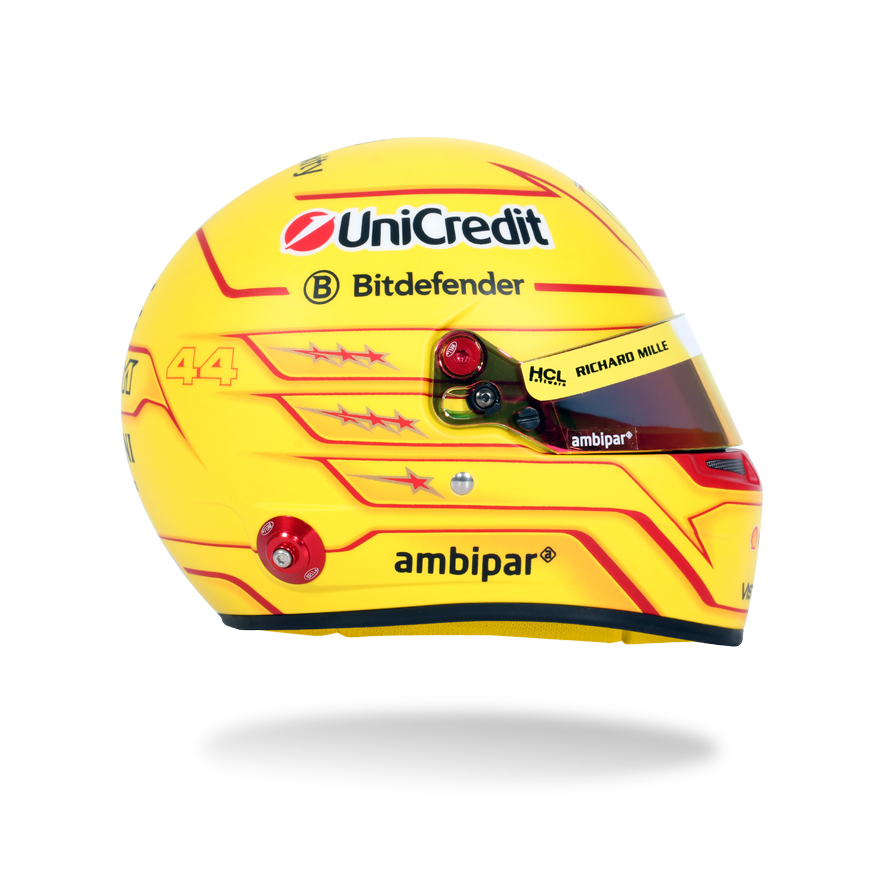 Bell Mini-Helmet - Casque Lewis Hamilton - #44 - F-1 Ferrari - 2025 - 1/2