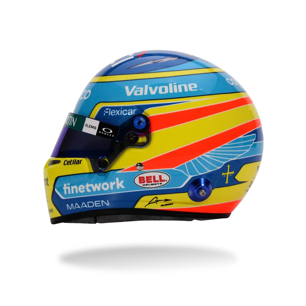 Bell Mini-Helmet - Casque Fernando Alonso - #14 - F-1 Aston Martin - 2025 - 1/2
