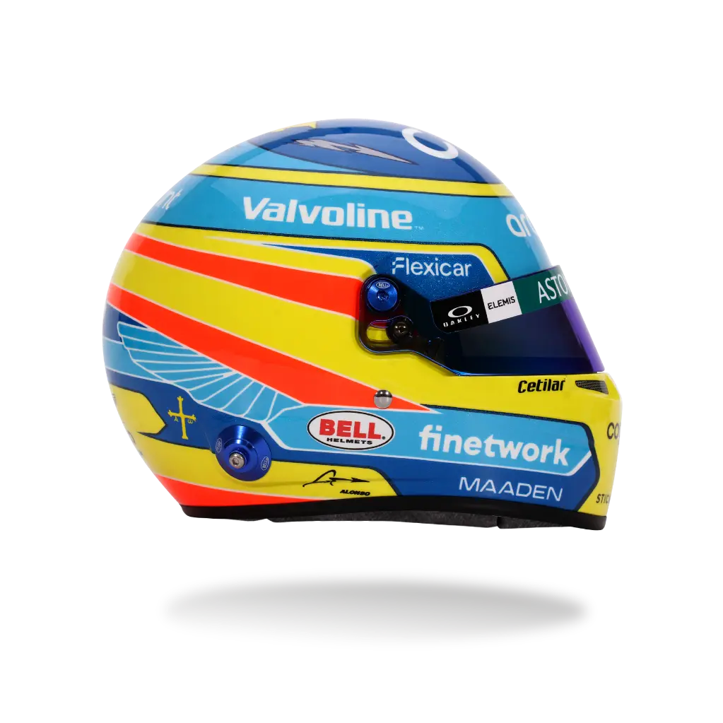 Bell Mini-Helmet - Casque Fernando Alonso - #14 - F-1 Aston Martin - 2025 - 1/2