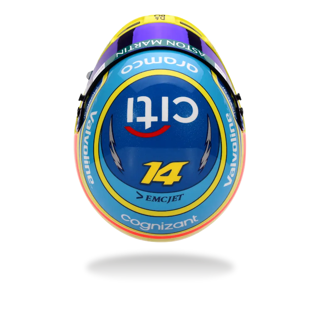 Bell Mini-Helmet - Casque Fernando Alonso - #14 - F-1 Aston Martin - 2025 - 1/2