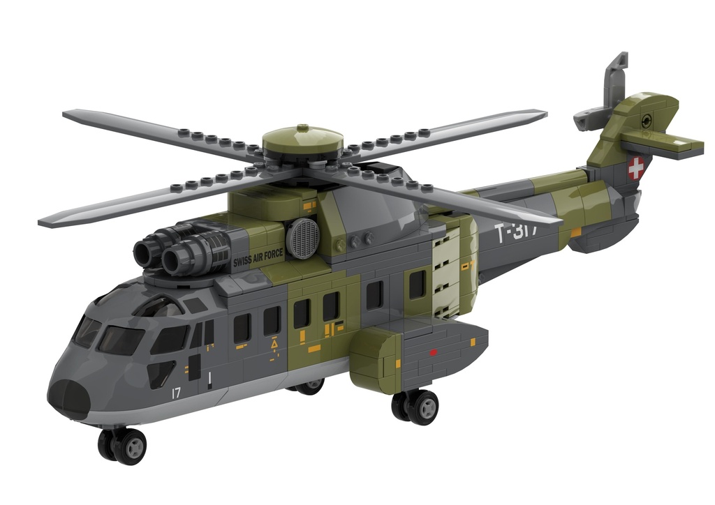 ACE Toy - Cougar - Super Puma AS532 Swiss Air Force - 350 Bricks
