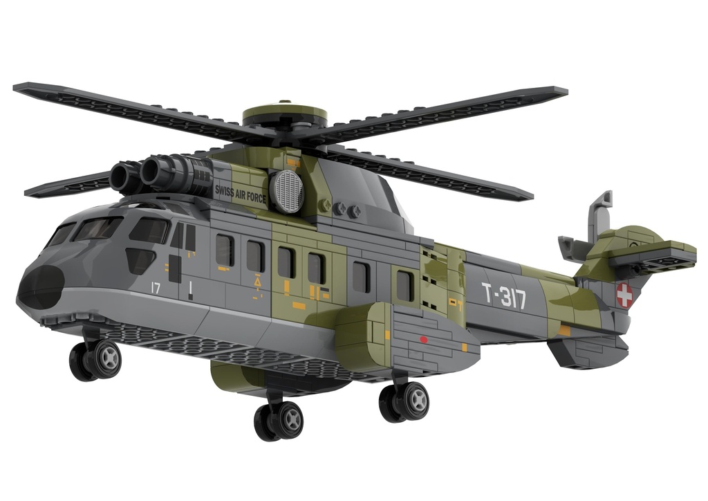 ACE Toy - Cougar - Super Puma AS532 Swiss Air Force - 350 Bricks