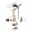 Kit en métal Teching - Aigle mécanique - Pièces en aluminium et acier - Poids : 0.250 Kg - 240 pcs - Niveau : ★★★☆☆