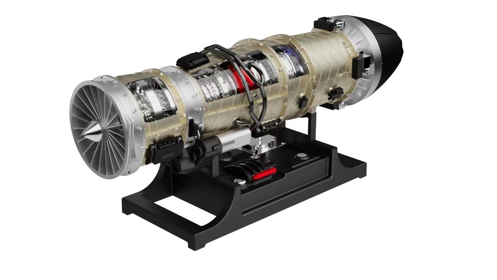 Teching - Turboréacteur à double flux - Modèle équipant l'avion F-35 - Kit motorisé avec pièces en aluminium et acier - Accu 800 mAh - Poids : 5.0 Kg - 600+ pcs - 1/10 - Niveau : ★★★★★