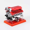 Teching - Moteur à 12 cylindres en V - Kit motorisé avec pièces en aluminium et acier - Ce moteur équipe notamment la Ferrari 812, l'Aston Martin DBS, La Rolls-Royce Phantom - Accu 800 mAh - Poids : 8.0 Kg - 800+ pcs - Niveau : ★★★★★