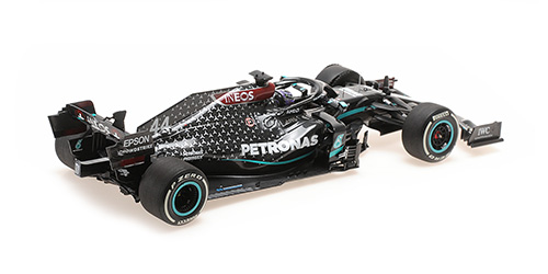 Minichamps - Mercedes-AMG Petronas Formula One Team F1 W11 EQ Performance - #44 - L. Hamilton - Winner GP 2020 - Flat Tyre - Limited Edition 704 pces - 1/18