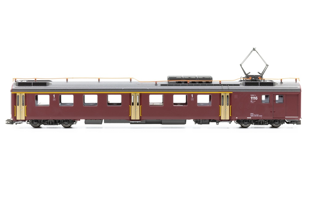 Piko - Rame automotrice RABDe 12/12 - #1116 - MIRAGE (3 voitures) - Rouge, toit gris - SBB-CFF-FFS - DCS - HO