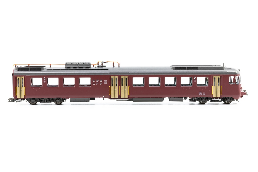 Piko - Rame automotrice RABDe 12/12 - #1116 - MIRAGE (3 voitures) - Rouge, toit gris - SBB-CFF-FFS - DCS - HO