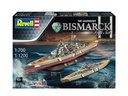 Revell 05637 - Gift Set The Legendary Bismarck - 1/700 et 1/1200 - 35.9 et 20 cm long