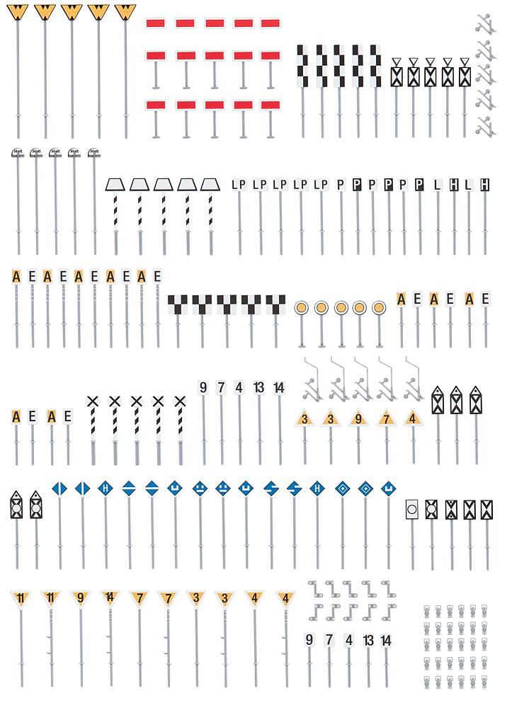 Faller 120298 - Set de panneaux signalisation voies - HO