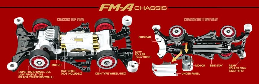Tamiya 95120 - Kit Mini 4WD Baron Viento (FM-A Chassis) Japan Cup 2019 - 1/32 (piles non incluses)