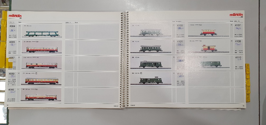 Catalogue Märklin 1990/91 pour détaillants - État correct - Avec onglets et annotations manuscrites (Occasion vérifiée)