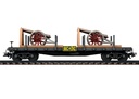 Märklin 46930 - AC/DC BLACK ICE 2008 World Tour - Wagons à ranchers "For those about to rock" - Avec 2 canons en laiton - Aux couleurs du légendaire groupe de rock AC/DC - Wagon avec effet patiné réalisé à la main - HO