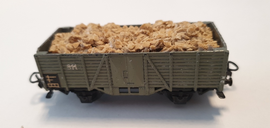Märklin 311 - COLLECTOR !! - Wagon tombereau avec chargement amovible - Sans boîtage - HO - (Occasion vérifiée)