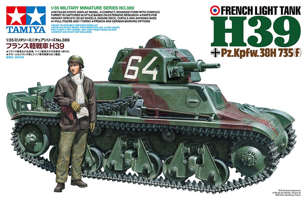 Tamiya 35389 - French Light Tank H39 - Avec figurine - 1/35