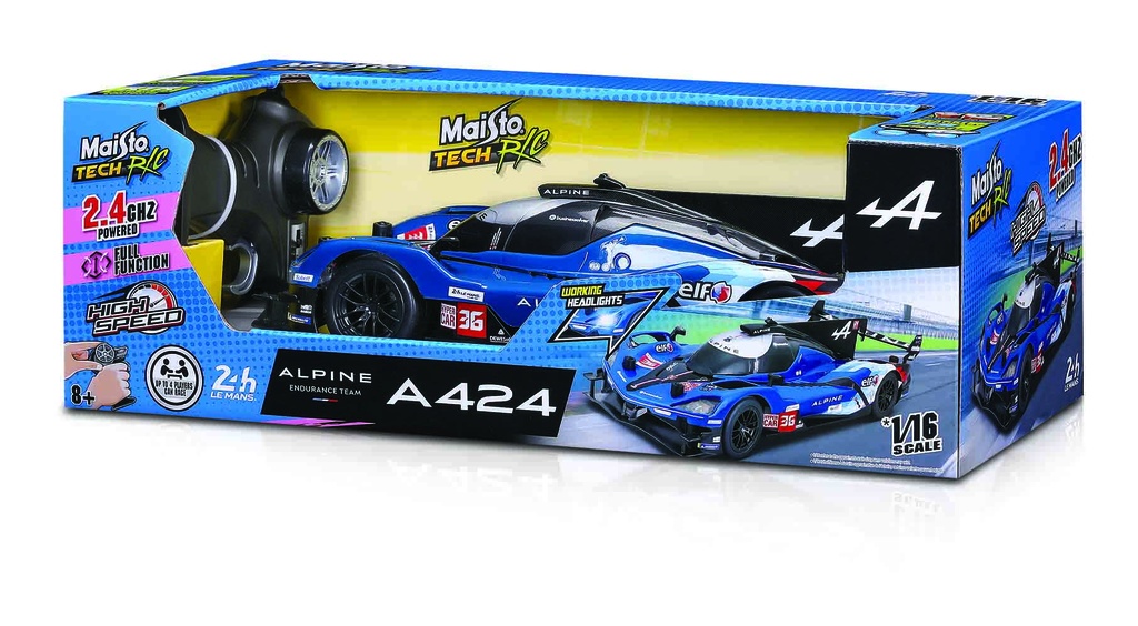 Maisto Tech RC 82863 - Alpine A424 Endurance Team - Radiocommandée 2.4 Ghz - Avec chargeur USB - 1/10 (copie)