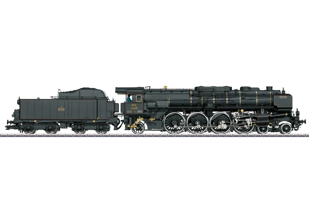 Märklin 55086 - Locomotive à vapeur série 13 - 241-A - Pour trains rapides - Avec tender séparé - De la Compagnie des chemins de fer de l'EST - Version pour "Edelweiss - CIWL" - Échelle I