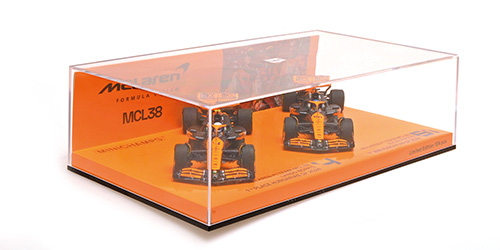 Minichamps - McLaren F1 Team MCL38 -  Set de 2 voitures - 1-2 finish Piastri-Norris Hungarian GP 2024 - 1/43 - Edition limitée à 124 pièces