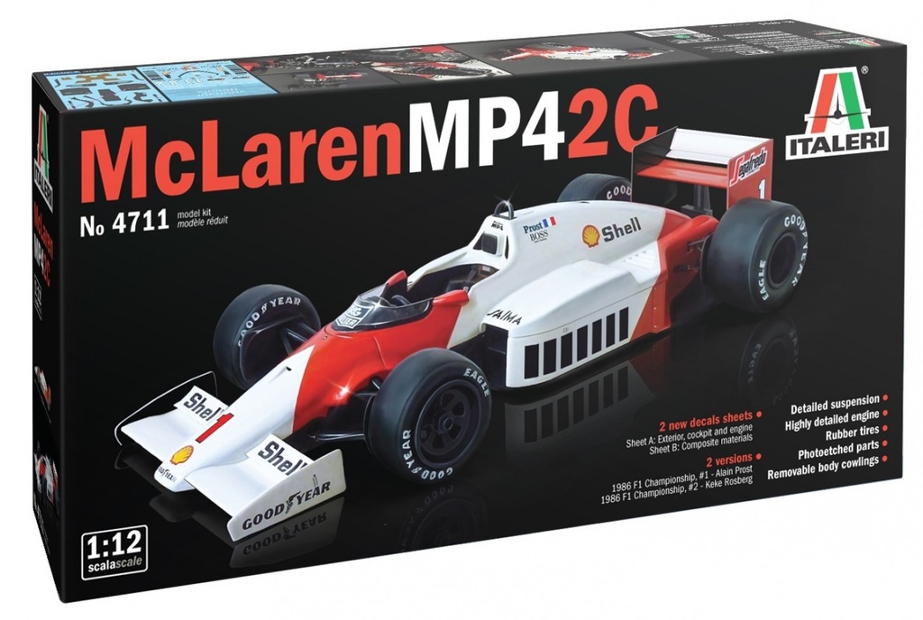 Italeri 4711 - McLaren MP4/2C - Prost / Rosberg - 1/12