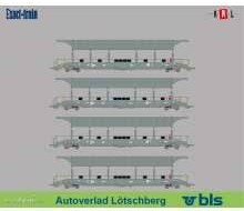 Exact-Train E 26001 - Coffret BLS 4 pièces (4 wagons intermédiaires couverts - BLS - HO