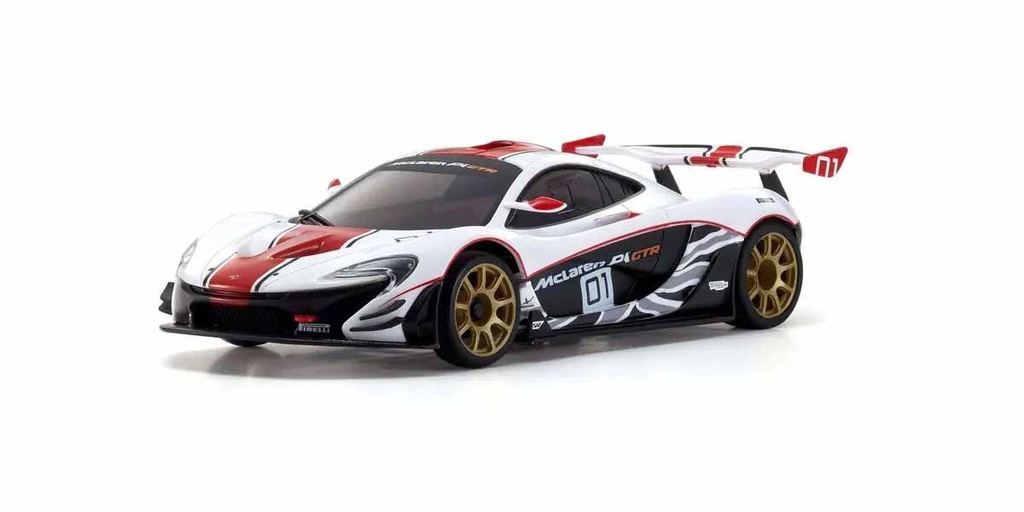 Kyosho Mini-Z - McLaren P1 GTR - RWD - Blanche/Rouge - Châssis MR04 - RTR - 1/28 