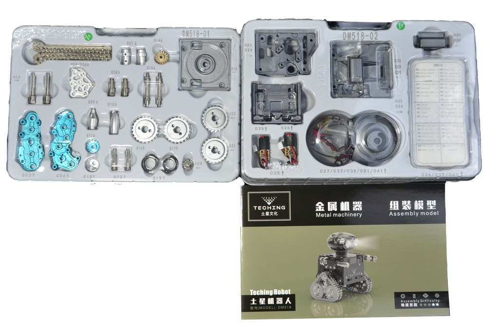 Kit en métal Teching - Robot "Be Your Friend" - Pièces en aluminium et acier - Accus 2 x 450 mAh - Poids : 1.4 Kg - 160+ pcs - Niveau : ★★★☆☆