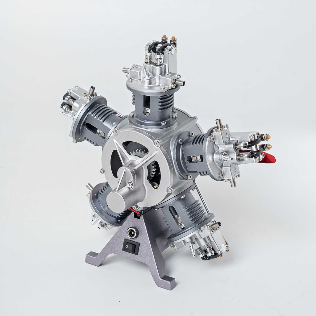 Kit en métal Teching - Moteur radial à 5 cylindres - Pièces en aluminium et acier - Accu 450 mAh - Poids : 2.3 Kg - 250+ pcs - Niveau : ★★★★☆