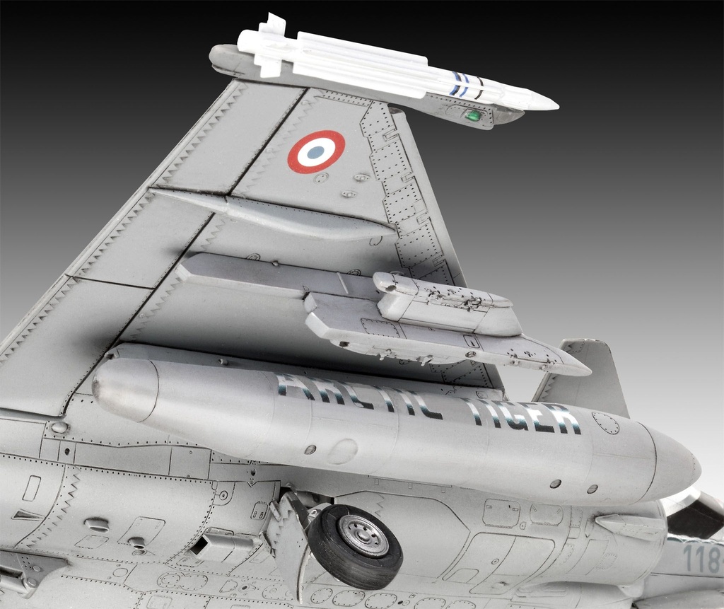 Revell 63901 - Model Set - Dassault Aviation Rafale C - Envergure 32.3 cm  - 204 pièces - 1/48 (y compris colle, peintures et pinceaux)