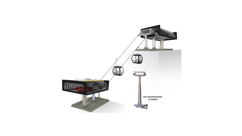 JC 84483 - Téléphérique électrique D-Line Profi-set  - Noire et Jaune - 1/32 - sans alimentation