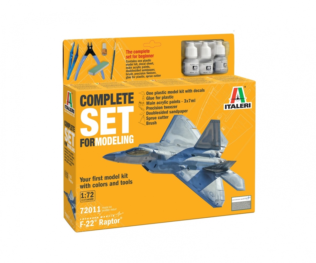 Italeri 72011 - Starter Kit - F-22 Raptor - 1/72