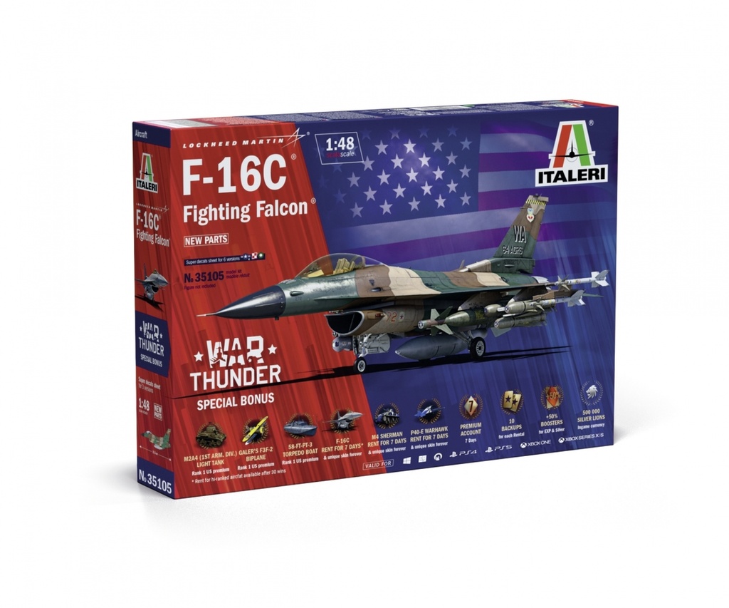 Italeri 35105 - Avion F-16C Fighting Falcon - War Thunder - 1/48