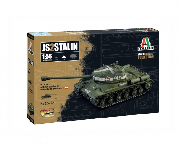 Italeri 25764 - Char JS-2 Stalin - 1/56 (Decals pour 5 versions)