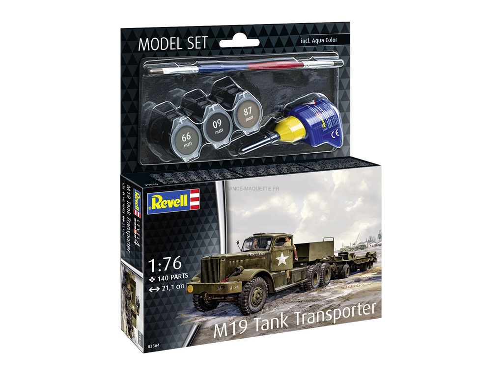 Revell 63364 - Gift Set Camion Transporteur de citernes M19 - 21.1 cm long - 140 pièces - 1/76 
