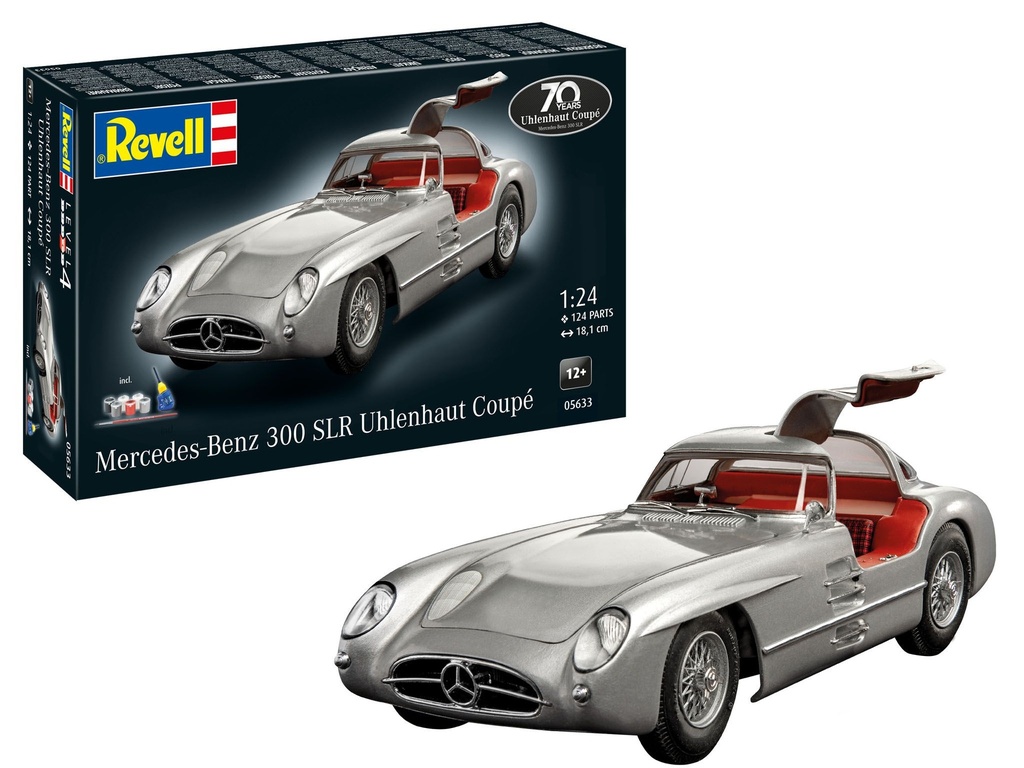 Revell 05633 - Gift Set - Mercedes-Benz 300 SLR - 70th Anniversary - 18.1 cm long - 124 pièces - 1/24