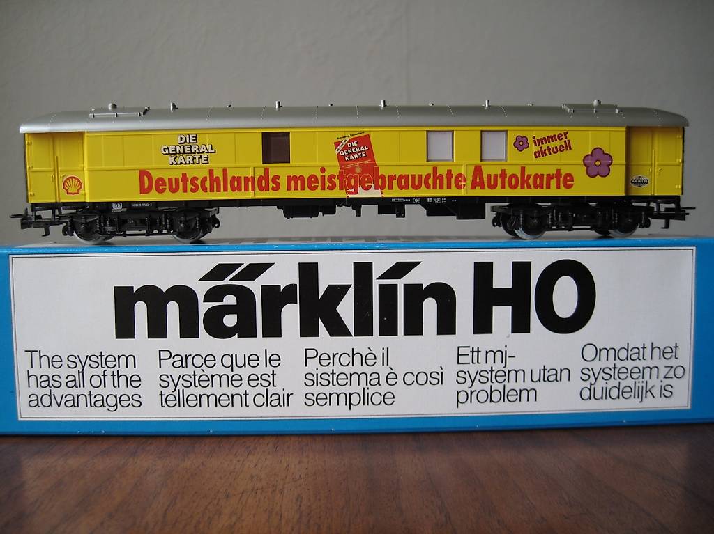 Märklin 4121 - Voiture d'exposition - DB - HO (Boitage abîmé) 
