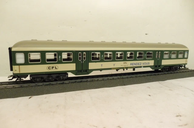 Märklin 4127a - Voiture voyageurs pour train à grande ligne "Rendez-Vous" - 2ème classe - CFL - HO