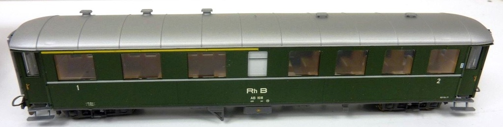 Bemo 3261 118 - Voiture voyageurs (en acier) - Rh B - AB 1618 - 1ère et 2ème classe - HOm