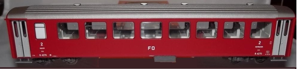 Bemo 3266 200 - Voiture voyageurs FO - 2ème classe - B 4270 - HOm