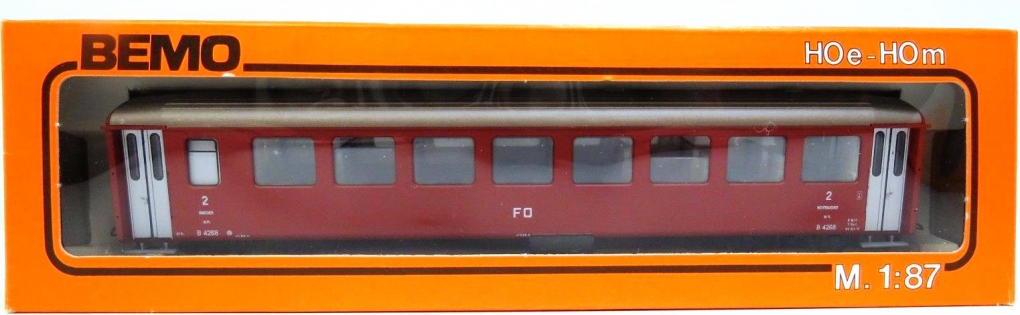 Bemo 3266 208 - Voiture voyageurs FO - 2ème classe - B 4268 - HOm