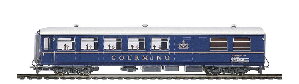 Bemo 3273 130 - Wagon Restaurant "Gourmino" - WR 3810 ACPE - RhB - HOm