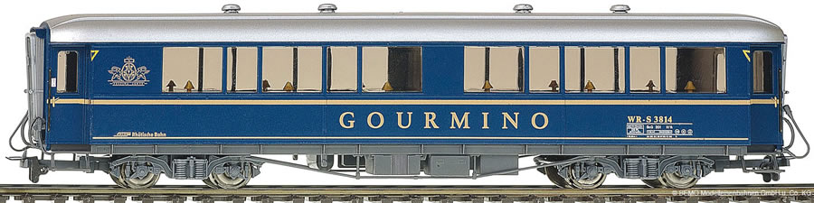 Bemo 3274 134 - Wagon Restaurant "Gourmino" - WR-S 3814 - RhB - HOm