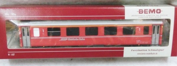 Bemo 3281 112 - Voiture voyageurs "Rhätische Bahn" EW III - 1ère classe - A 1272 - HOm