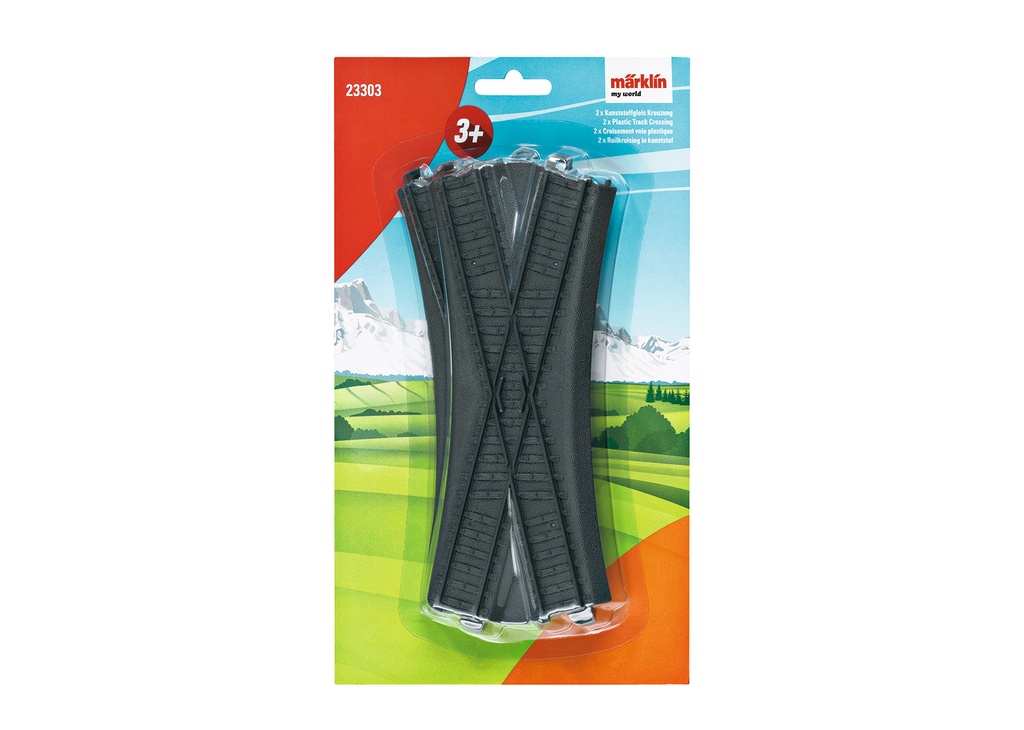 Märklin 23303 - Croisement voie plastique (2 pièces) - My World
