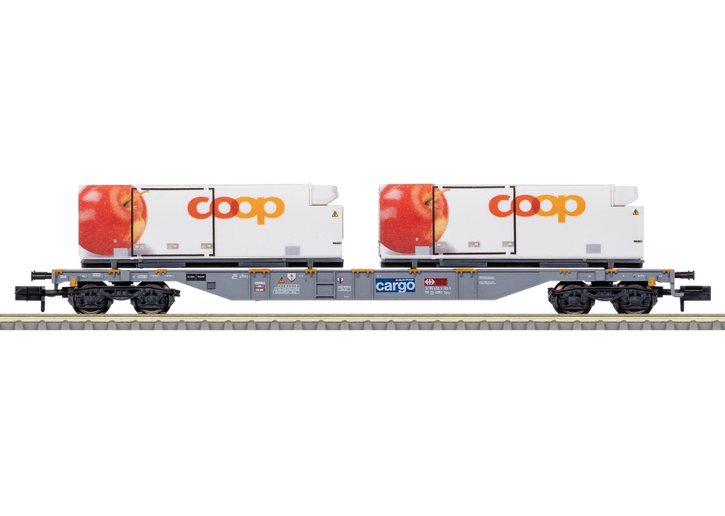 MiniTrix 15495 - Wagon porte-conteneurs "Coop" - Cargo - SBB-CFF - "N"