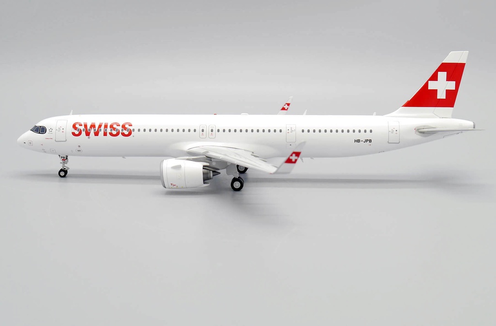 JC Wings - Airbus A321neo Swiss "Château-d'Oex" - HB-JPB - Avec support de présentation - 1/200