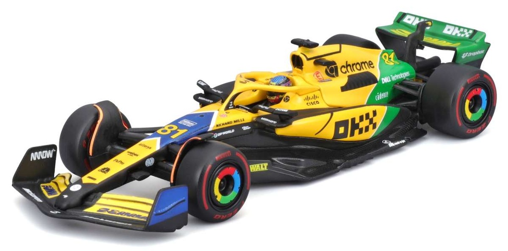 Burago - McLaren F1 Team MCL38 - Grand Prix de Monaco 2024 - #81 - O. Piastri - 1/43 (hommage A. Senna)