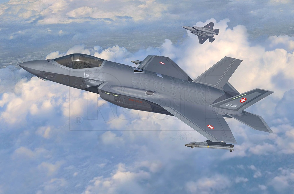 Revell 03765 - Lockheed Martin F-35A Lightning II - Swiss Air Force - 1/72 - 21.8 cm long - 143 pièces