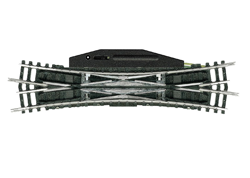 MiniTrix T14960 - Aiguillage électromagnétique double - 15° Longueur 129,8 mm - "N"