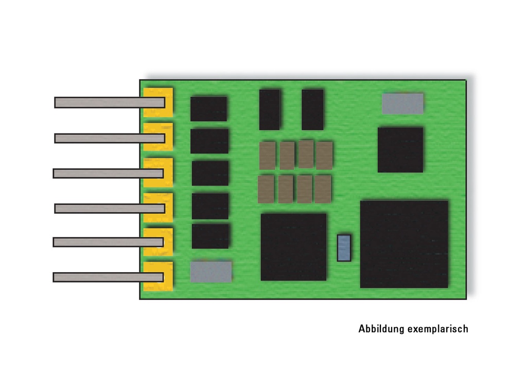 MiniTrix T66841 - Décodeur de locomotive pour connecteur d'interface NEM à 6 broches - "N"